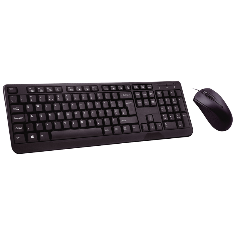 Standard USB Keyboard & Mouse Set Black Builder