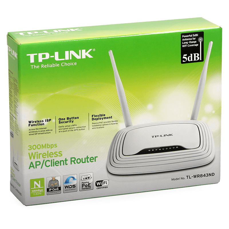 CABLE-300 TP-LINK (TL-WR841N) 300Mbps Wireless N Router, 4-Port, WPS Button