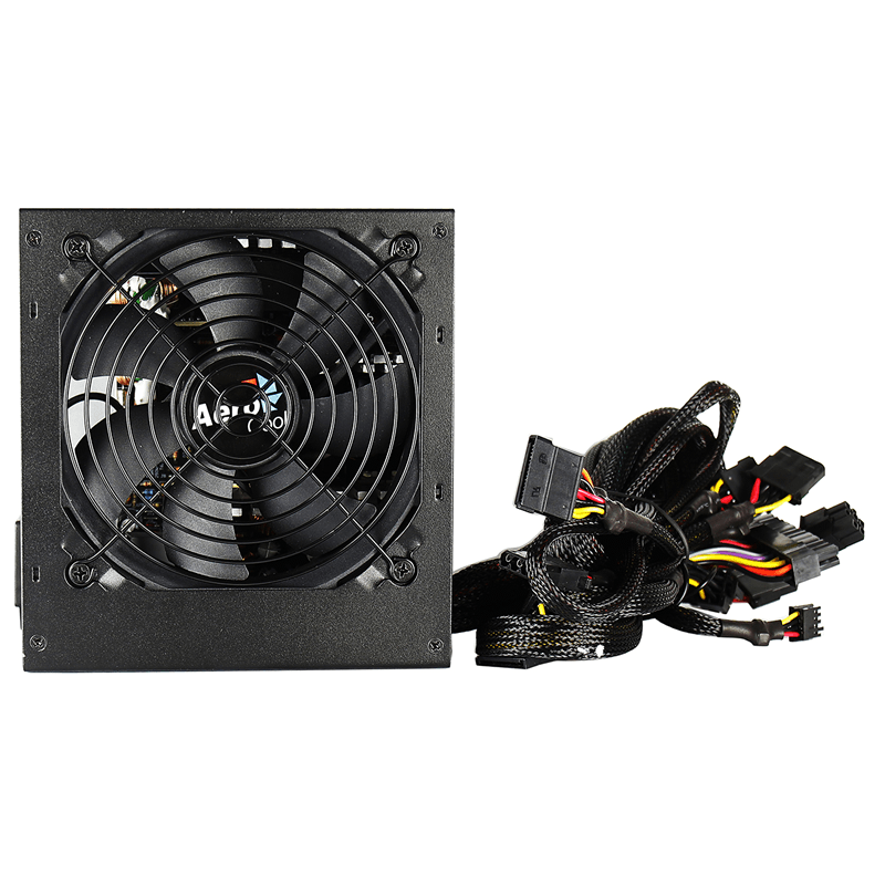 Aerocool Integrator 600W PSU 12cm Black Fan Active PFC TW Caps UK Cable